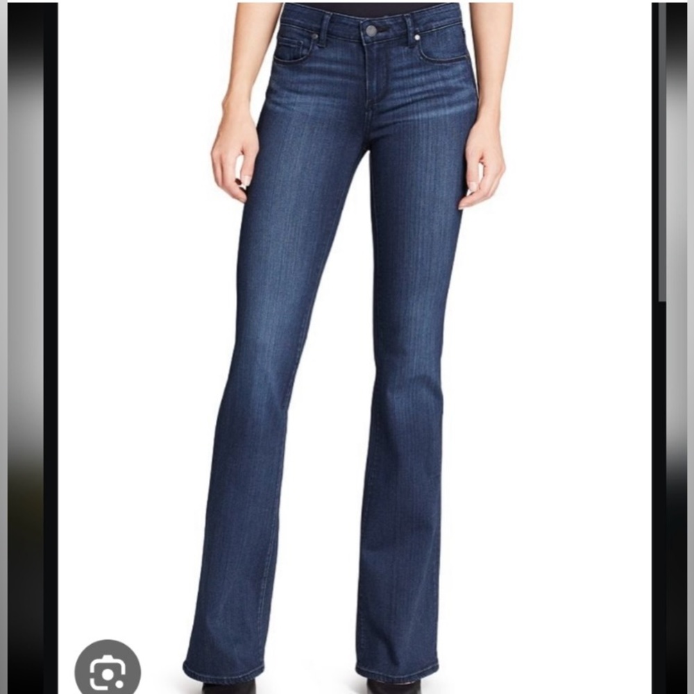 COPY - PAIGE SKYLINE BOOT MID RISE BOOT LEG JEANS SZ 26 - Picture 3 of 16